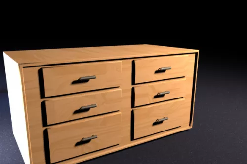 Wooden Dresser Furniture 3d model Wooden Dresser Furniture 3d model