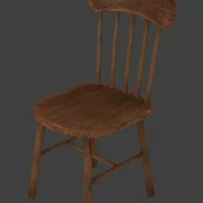 Western Old Chair 3d model