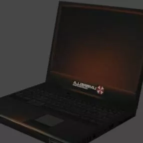 Raccoon Umbrella Laptop 3d model