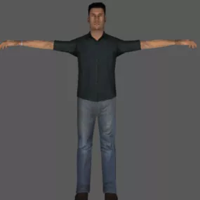 Jean Man Character 3d model