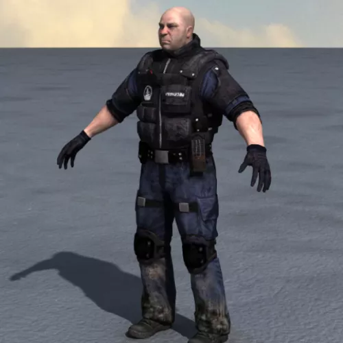 Security Police Man 3d model Security Police Man 3d model