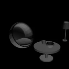 Modern Interior Furniture Set 3d model