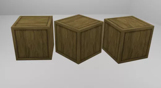 Old Wooden Boxes 3d model Old Wooden Boxes 3d model
