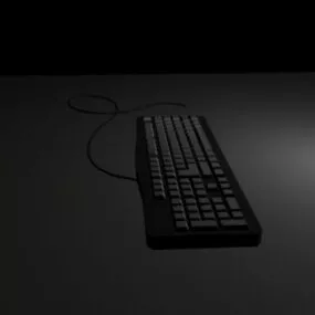 Black Pc Keyboard 3d model