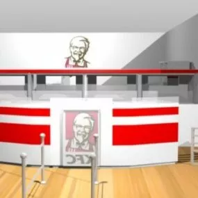 Kfc Food Reception 3d model