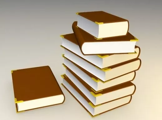 Modern Book Stack 3d model