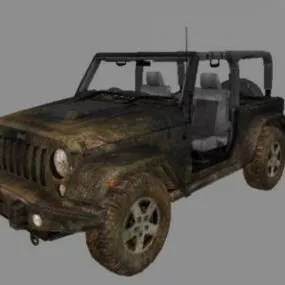 Old Jeep Car 3d model