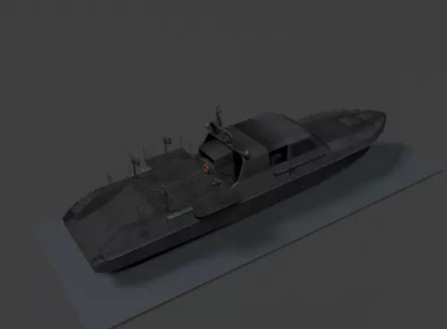 Old Small Sailing Ship 3d model