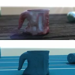 Old Tongue Mug Cup 3d model
