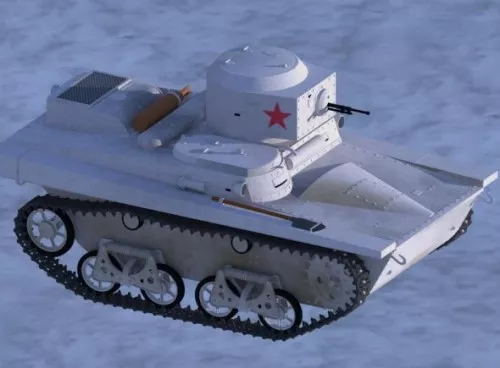 T37a Light Tank 3d model T37a Light Tank 3d model