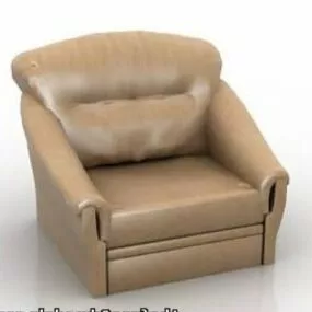 Home Leather Armchair 3d model