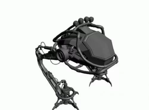 Robot Mech With Machine Gun 3d model