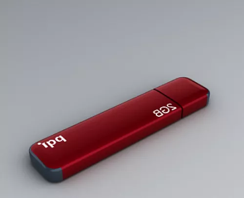 Black Kingston Flash Drive 3d model