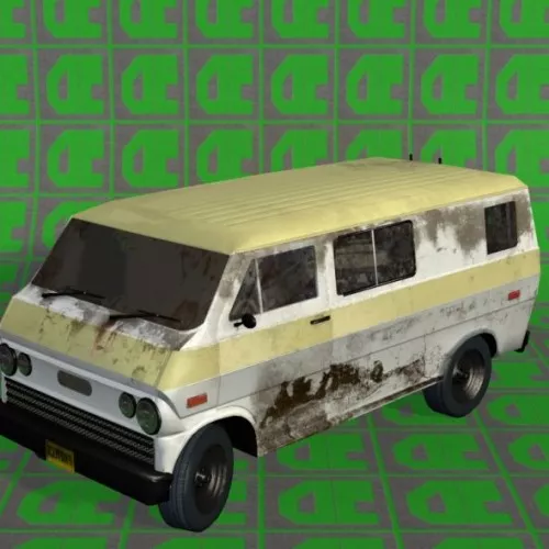 Abandoned Van Shell 3d model