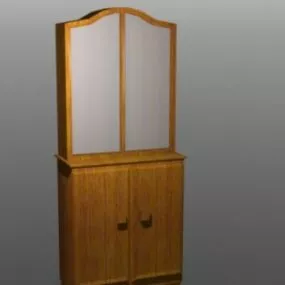 Bedroom Wood Closet 3d model
