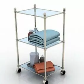 Bathroom Rack With Accessories 3d model