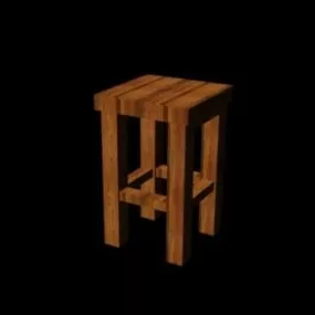 House Wooden Chair 3d model