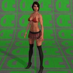 Bikini Girl 3d model