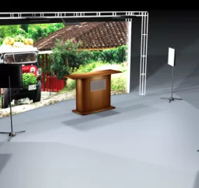 Relax Set Scene Television 3d model