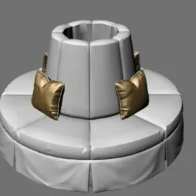 Round 360 Degree Sofa 3d model