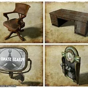 Bioshock Furniture Objects 3d model