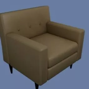 Old Leather Armchair 3d model