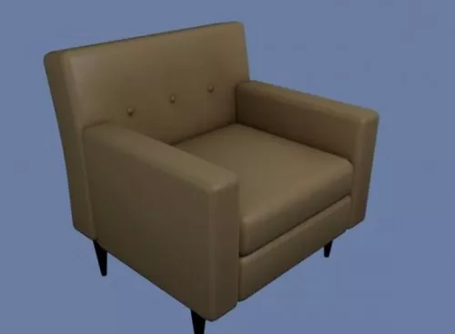 Old Leather Armchair 3d model Old Leather Armchair 3d model