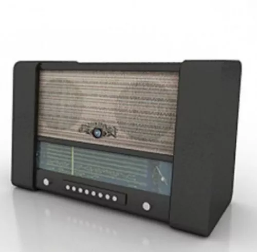 Radio Box With Audio Speaker 3d model