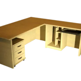 Office Desk Corner 3d model