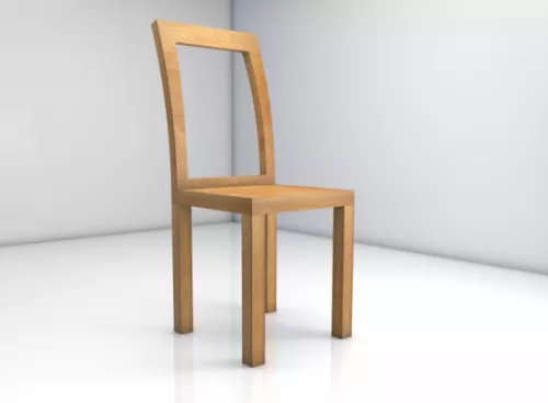 Simple Wooden Chair 3d model Simple Wooden Chair 3d model