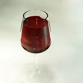 Red Wine Glass 3d model