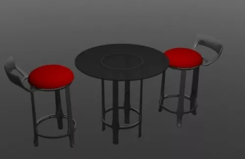 Coffee Shop Chair Table 3d model Coffee Shop Chair Table 3d model