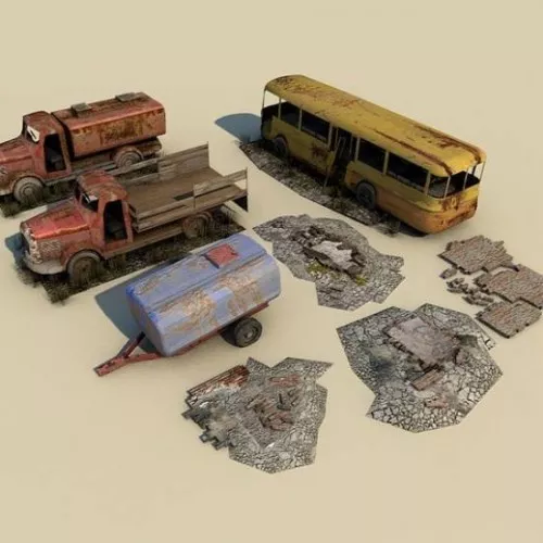 Weathered Ruins 3d model Weathered Ruins 3d model