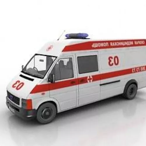 Red Ambulance Car 3d model Red Ambulance Car 3d model