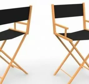 Wooden Chair Directors 3d model