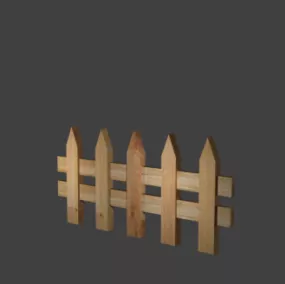 Wooden Fence 3d model