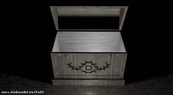 Old Chest With Lock 3d model