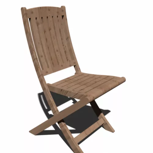 Wooden Outdoor Chair 3d model Wooden Outdoor Chair 3d model