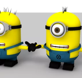 Minions fully Rigged Character 3d model