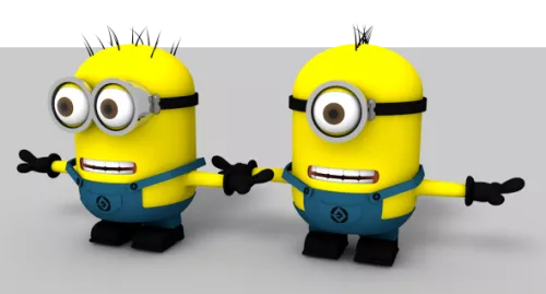 Minions fully Rigged Character 3d model Minions fully Rigged Character 3d model