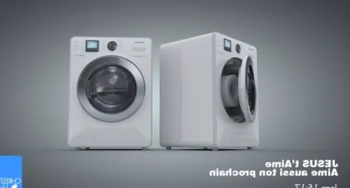 Medium Size Front Loading Washing Machine 3d model