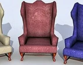 Vintage Furniture High Armchair 3d model