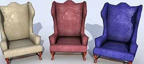 Vintage Furniture High Armchair 3d model Vintage Furniture High Armchair 3d model