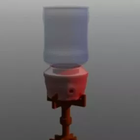 Water Bucket Drink 3d model