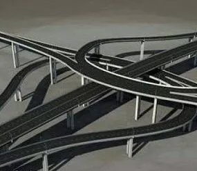 Multi-level Roads 3d model