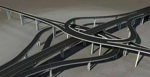 Multi-level Roads 3d model Multi-level Roads 3d model