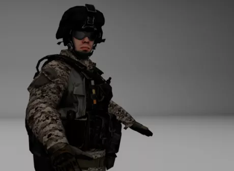 Wehrmacht Soldier In Uniform Character 3d model