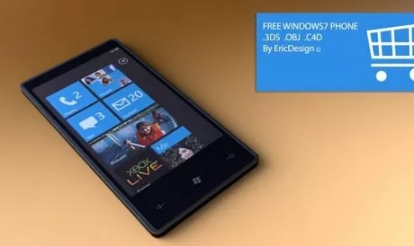 Windows Phone 7 3d model Windows Phone 7 3d model