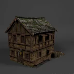 Medieval House Building 3d model