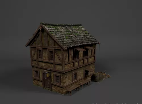 Medieval House Building 3d model Medieval House Building 3d model